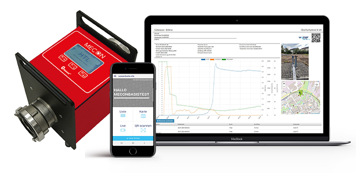 Graphic hydrant measuring device and hydrant management software